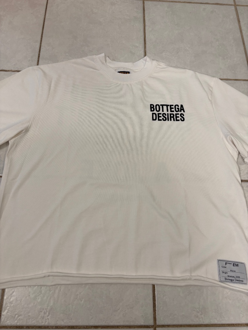 Bottega Desires Oversized Lettered Luxury Shirt Size L
